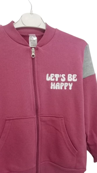 uğurböceğiçocuk Lets Be Happy Baskılı Hırka 1054 - 2