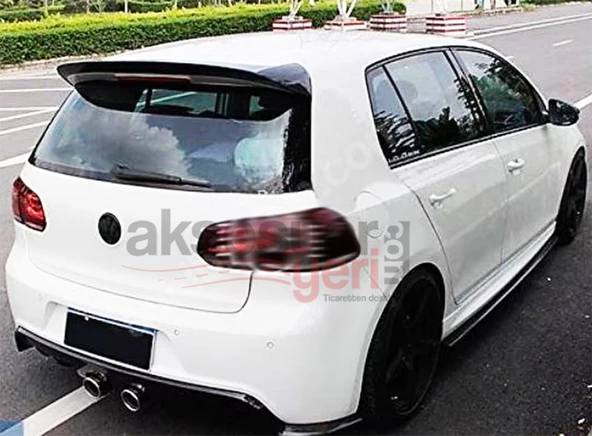 Volkswagen Golf 6 ABT Spoiler Parlak Siyah Boyalı İthal Ürün Plastik