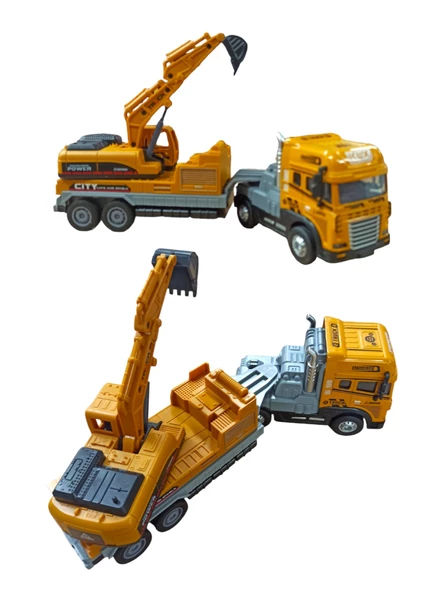 Metal Kasalı Işıklı-Sesli Kamyon Taşıyıcılı Kepçe ile İnşaat Maceraları Başlasın! - 3