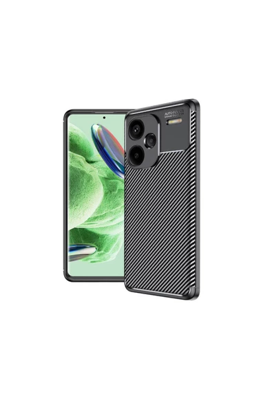 TechnoGuru Redmi Note 13 Pro Plus 5G Gofret Desenli Ultra Koruma Sağlayan Negro Silikon Kılıf