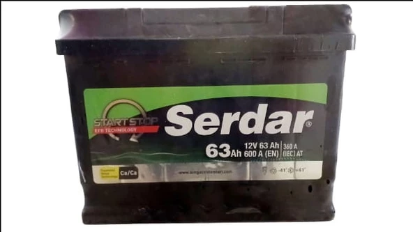 SERDAR (ESAN AKÜ GÜVENCESİYLE) 12V 63 AH AMPER EFB START&STOP AKÜ