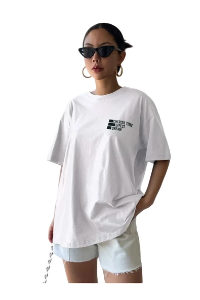 Unisex Effect Baskılı Oversize T-shirt