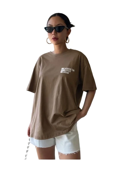 Unisex Effect Baskılı Oversize T-shirt - 2