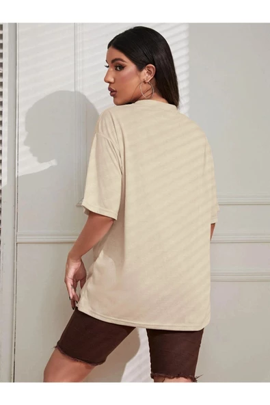 Unisex Casmania Baskılı Oversize T-shirt - 5