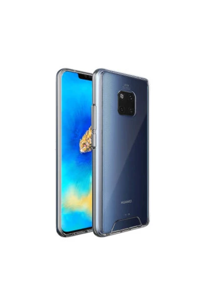 TechnoGuru Huawei Mate 20 Pro Ultra Koruma Sağlayan Sert ve Şeffaf Gard Premium Silikon Kılıf