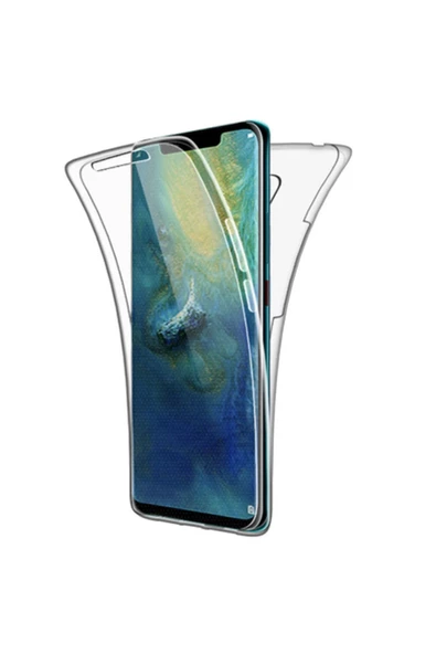 TechnoGuru Huawei Mate 20 Pro Kılıf Şeffaf 360 Derece Koruma Enjoy Kapak