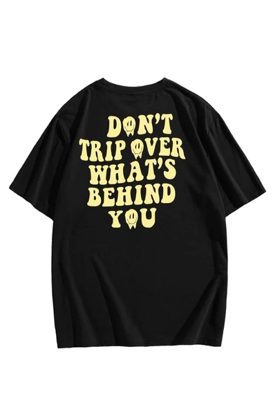 Unisex Don't Sırt Baskılı Oversize T-shirt - 2