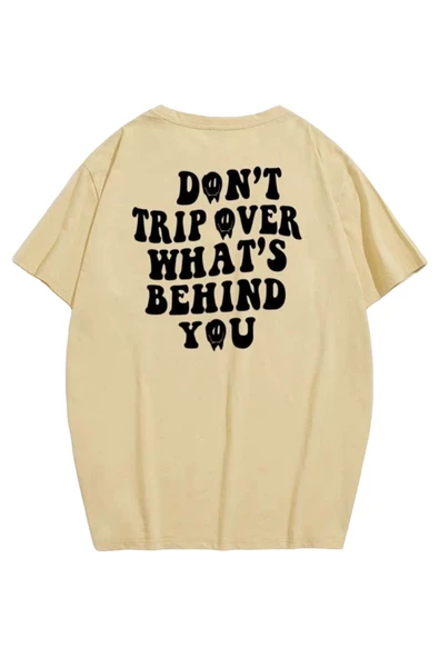 Unisex Don't Sırt Baskılı Oversize T-shirt - 3
