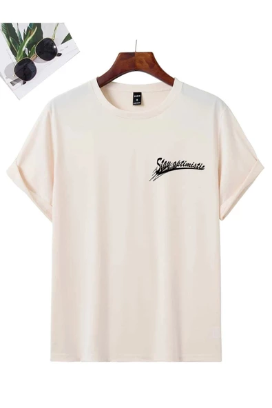Unisex Stay Göz Sırt Baskılı Oversize T-shirt - 7