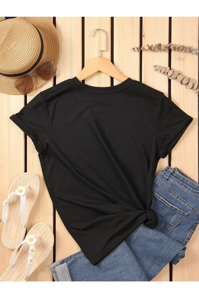 Unisex Kedi Gözlük Baskılı Oversize T-shirt - Resim 9