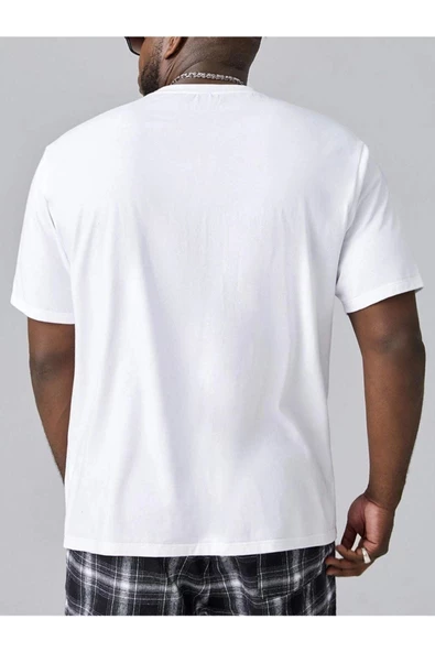 Unisex Beyaz Paris Baskılı Oversize T-shirt - 3