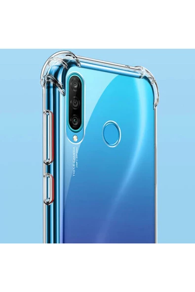 TechnoGuru Huawei P40 Lite E Köşe Korumalı Şeffaf Jelly Premium Silikon Kılıf