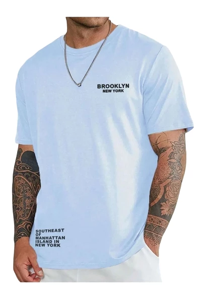 Erkek Brooklyn Ny Baskılı Tshirt