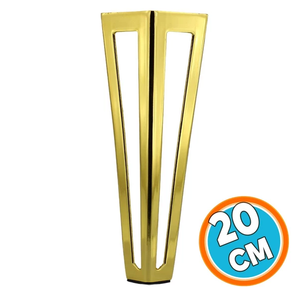 Mobilya Koltuk Baza Sehpa Kanepe Masa Ayağı Metal Ayak 20 Cm Altın