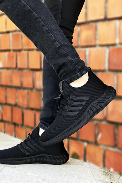 Big King Siyah Çizgili Erkek Spor Ayakkabı - Resim 3