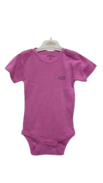 uğurböceğiçocuk Aziz Bebe AZB Yazı Baskılı Yarım Kol Bebek Zıbın Body 1943 - 5