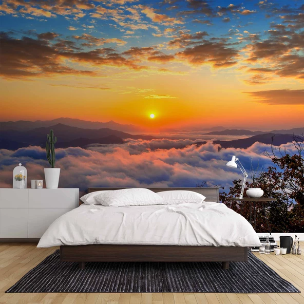 Bulut Gündoğumu Manzaralı Duvar Kağıdı Baskı - Resim 2