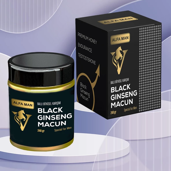 Alfa Man Black Ginseng Ballı Bitkisel Macun 240 gr 2 Kutu