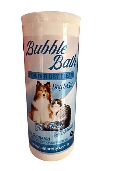 Kedi ve Köpekler İçin Toz Şampuan Pudra Bubble Bath Powder Shampoo for Cat Dogs 150 gr