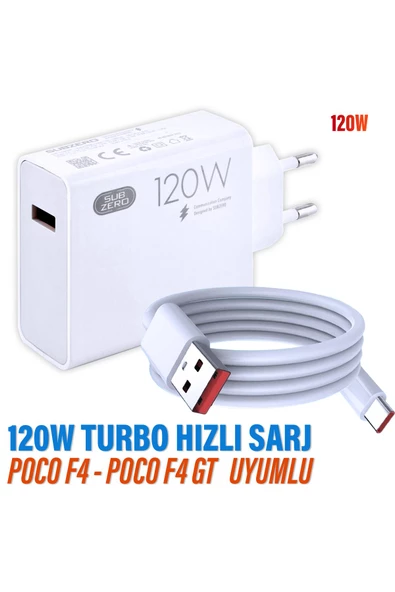 POCO F4 - POCO F4 GT Turbo Hızlı Şarj Aleti 120W Type-C HIZLI Şarj ve Kablosu ürün görseli