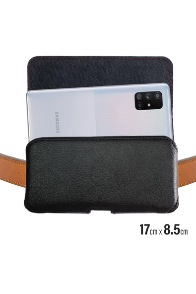 Samsung Galaxy A71 Uyumlu Kemer Kılıfı Samsung A71 Kılıf Bel Kemer Çanta Telefon Kılıfı