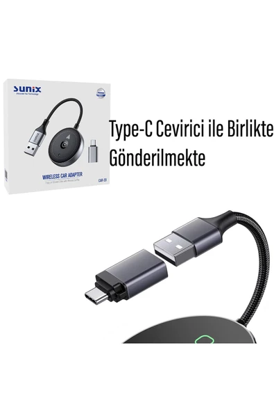 CarPlay - Android Auto Kablosuz Yapma Bağlantı Adaptörü CarPlay / Android Auto Bluetooh Bağlantı - 3