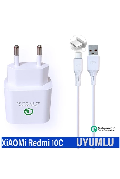 Xiaomi Redmi 10C Şarj Aleti - Redmi 10 C  Uyumlu Hızlı Şarj Aleti ve Type C Kablosu 18W 3.4A ürün görseli