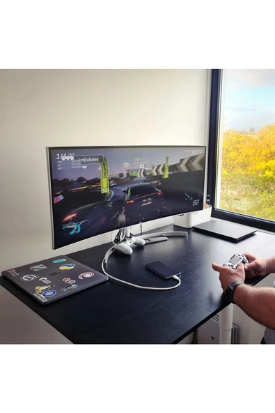 Samsung DeX Uyumlu Type-C Kablo Samsung Telefonu Bilgisayara Bağlama Kablosu - Resim 3