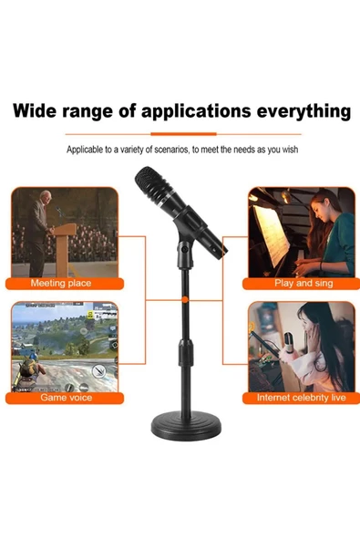 Mikrofon Standı Masaüstü Mikrofon Ayak Yükseklik Ayarlı Mikrofon Tutucu - 5