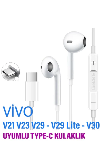 Vivo V21 V23 V29 V29 Lite V30 Kulaklık Type-C Mikrofonlu Kulaklık