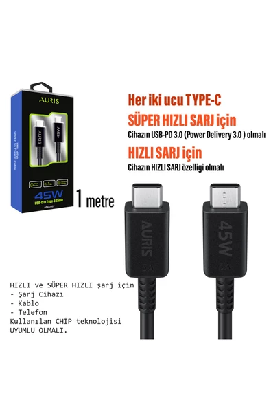 45W Type C Şarj Kablosu S20 Ultra S22 Ultra S22+ Plus S23 Ultra S23+ Plus  S24 Ultra S24 Plus Uyumlu - Resim 2