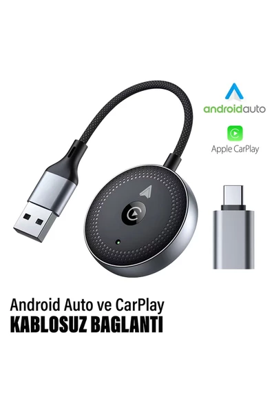 CarPlay - Android Auto Kablosuz Yapma Bağlantı Adaptörü CarPlay / Android Auto Bluetooh Bağlantı ürün görseli