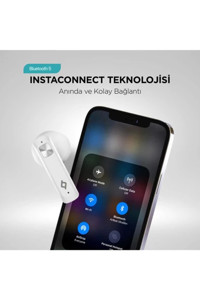 Airbeat Ultraslim Gerçek Kablosuz Tws Bluetooth Kulaklık Beyaz - 6