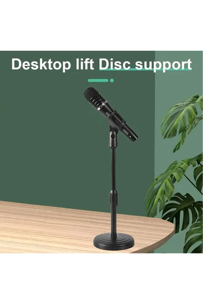 Mikrofon Standı Masaüstü Mikrofon Ayak Yükseklik Ayarlı Mikrofon Tutucu - 4