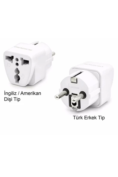 Amerikan İngiliz Priz Çevirici Adaptör Dönüştürcü Fiş