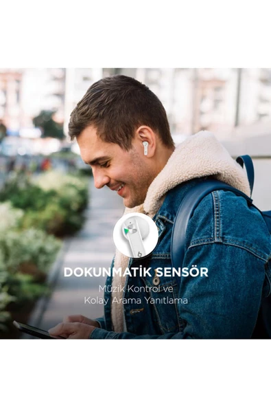 Airbeat Ultraslim Gerçek Kablosuz Tws Bluetooth Kulaklık Beyaz - 4