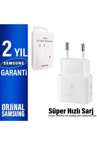 25W Süper Hızlı Type-C Şarj Aleti  Samsung EP-T2510N (Samsung Türkiye Garantili)