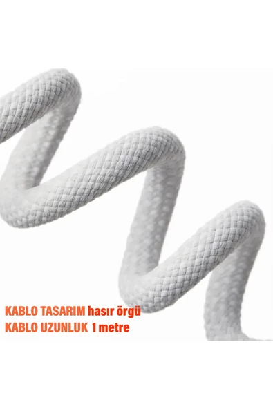 iPhone 15-15 PLUS-15 PRO- 15 PRO MAX uyumlu AUX Kablo Ses Dönüştürücüsü Hasır Type-C Çeviricisi - Resim 3