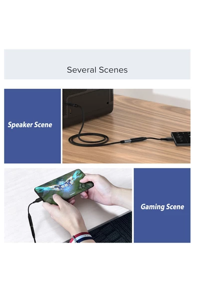 Tyep-C Kulaklık Dönüştürcü Vivo V21 V23 V25 V29 5G V29 Lite V30 Lite Uyumlu Çevirici Type-C AUX - Resim 5