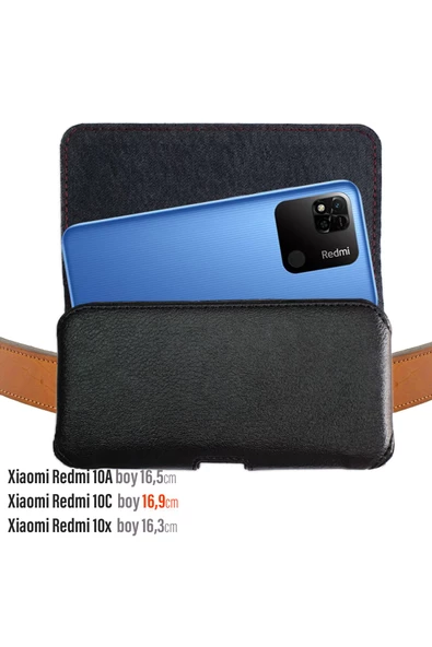 Xiaomi Redmi 10A - Redmi 10C - Redmi 10X Kemer Kılıfı Kapaklı Suni deri