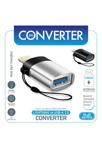 iPhone iPad USB Çevirici Dönüştürücü OTG Lightning - USB 3.0 Aktarıcı - 4