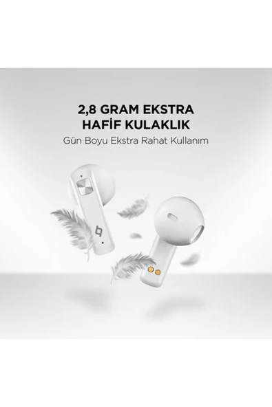Airbeat Ultraslim Gerçek Kablosuz Tws Bluetooth Kulaklık Beyaz - 5