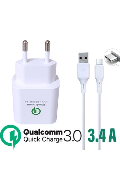 Xiaomi Redmi 10C Şarj Aleti - Redmi 10 C  Uyumlu Hızlı Şarj Aleti ve Type C Kablosu 18W 3.4A - Resim 2