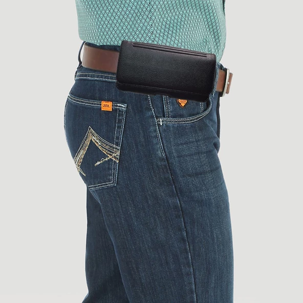 Redmi Note 13 Kılıfı Bele Takılan Kemer Kılıfı Yan Suni Deri Kapaklı - Resim 6