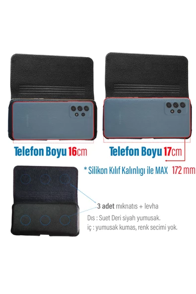 Samsung Galaxy A04 - A04S - A04e Kemer Kılıfı Bele Takılan Kılıf - Bel Çantası - Resim 3