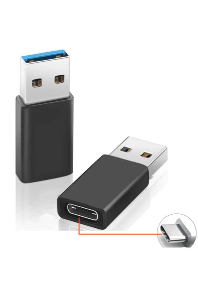 USB Type-C Çevirici OTG Veri Aktarıcı USB - Type C Dönüştürücü Bilgisayar Type C Kablo Bağlama