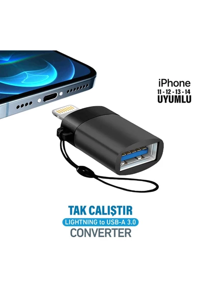 iPhone iPad USB Çevirici Dönüştürücü OTG Lightning - USB 3.0 Aktarıcı