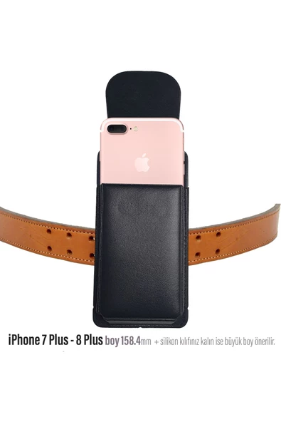 iPhone 7 Plus - 8 Plus uyumlu Kemer Kılıfı Bel Çanta Kılıf Kapaklı