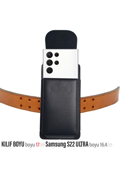 Samsung S22 Ultra Kılıf - Kemer Kılıfı Kapaklı Bel Telefon Kılıfı ürün görseli