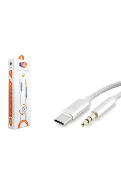 iPhone 15-15 PLUS-15 PRO- 15 PRO MAX uyumlu AUX Kablo Ses Dönüştürücüsü Hasır Type-C Çeviricisi - Resim 6